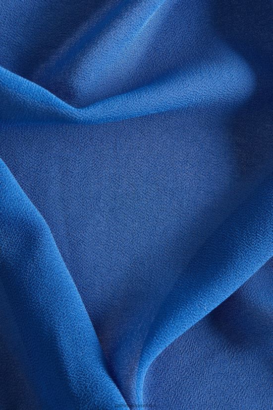 accesorio mx Patrizia Pepe mujer estola de crepé azul glamoroso 66024R928