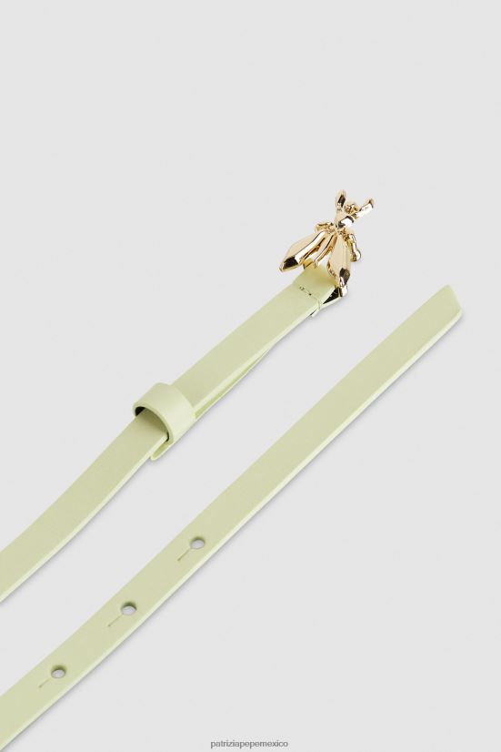 accesorio mx Patrizia Pepe mujer cinturón de cuero de cintura baja lima soleada clara 66024R982