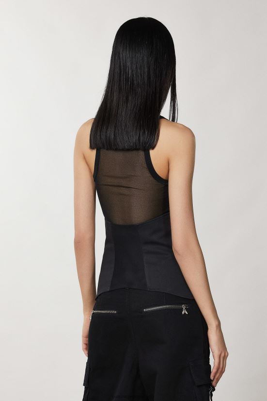 accesorio mx Patrizia Pepe mujer corpiño de gabardina Nerón 66024R960