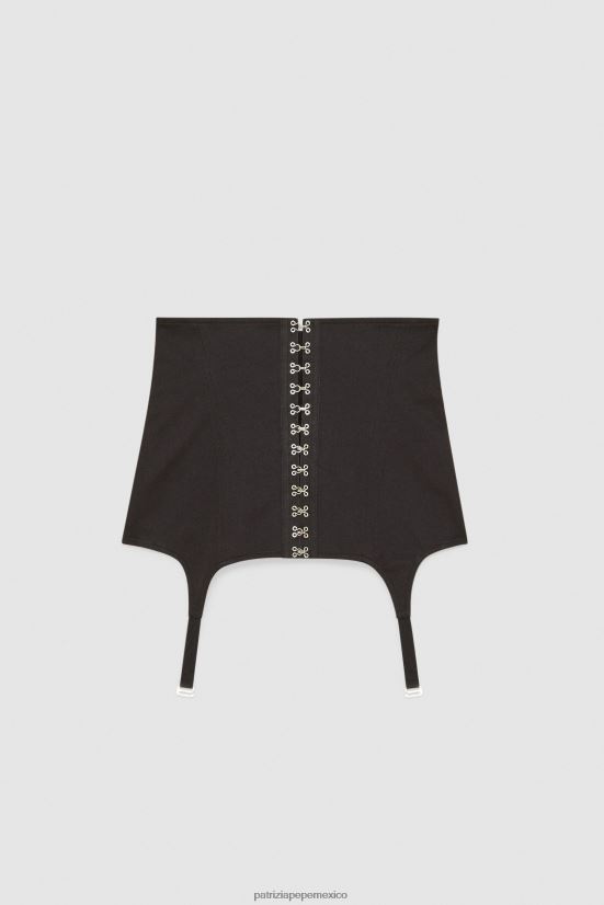 accesorio mx Patrizia Pepe mujer corpiño de gabardina Nerón 66024R960