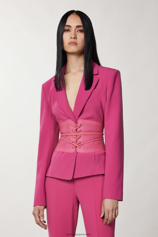 accesorio mx Patrizia Pepe mujer corsé rosa cereza 66024R956