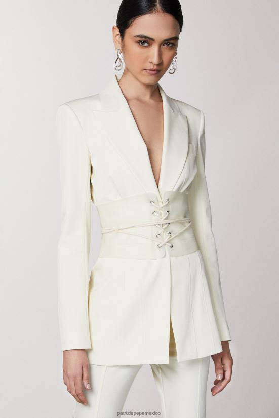 accesorio mx Patrizia Pepe mujer corsé sensualidad blanca 66024R998