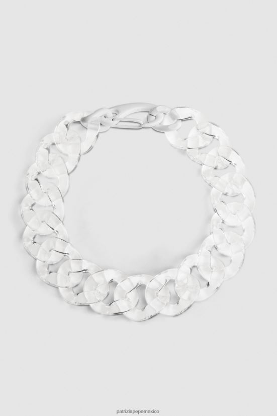 accesorio mx Patrizia Pepe mujer collar de cadena blanco transparente 66024R946