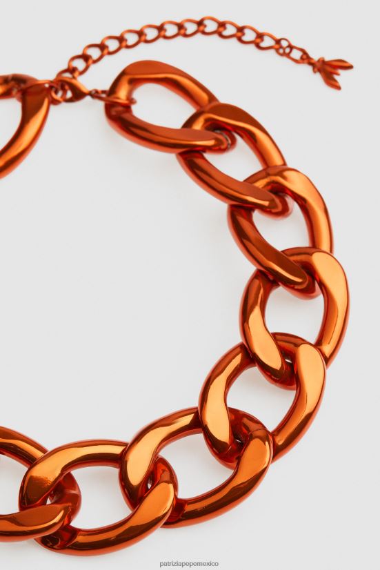 accesorio mx Patrizia Pepe mujer collar de cadena grande coral metalico 66024R900