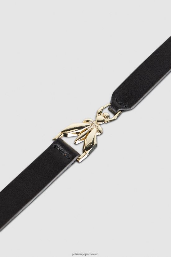 accesorio mx Patrizia Pepe mujer collar de gargantilla de cuero Nerón 66024R922