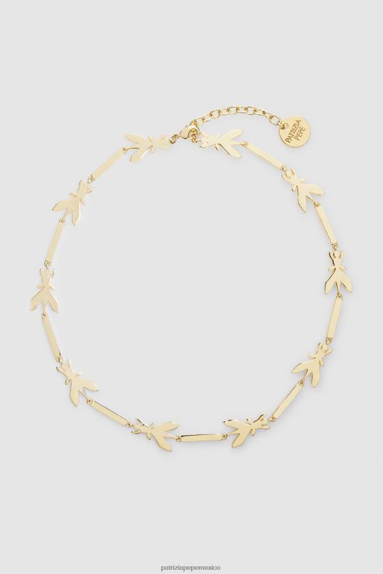 accesorio mx Patrizia Pepe mujer collar gargantilla de latón oro claro brillante 66024R906