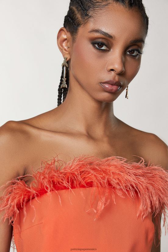 accesorio mx Patrizia Pepe mujer pendientes colgantes de latón oro claro brillante 66024R907