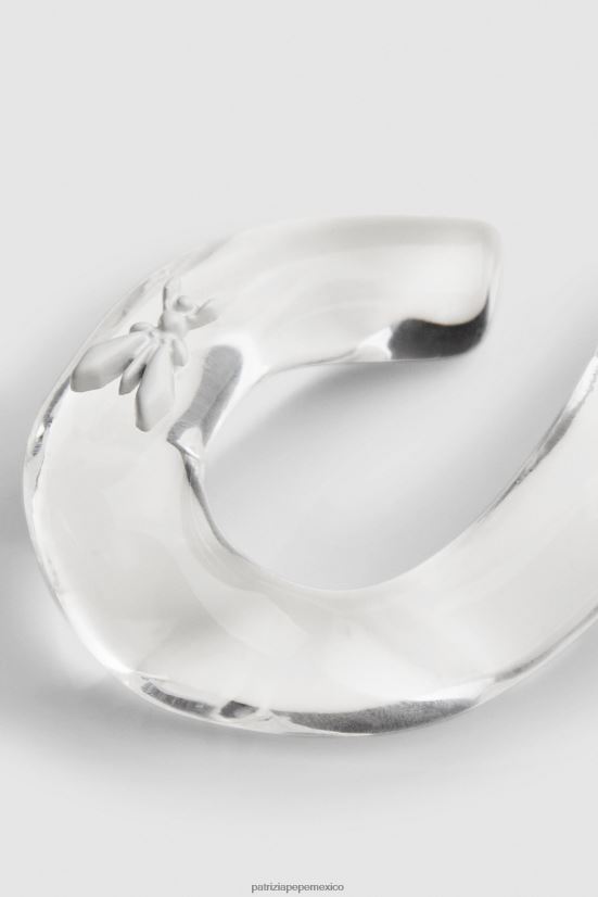 accesorio mx Patrizia Pepe mujer pendientes de mosca blanco transparente 66024R947