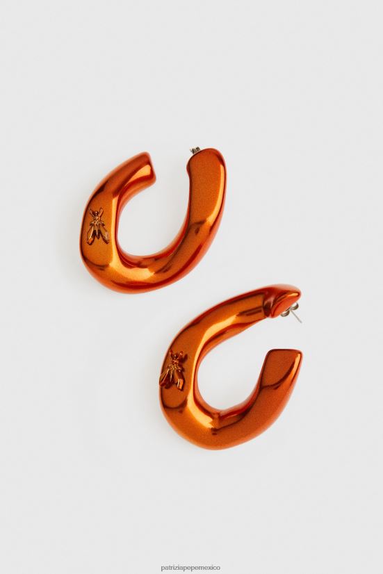 accesorio mx Patrizia Pepe mujer pendientes de mosca coral metalico 66024R901