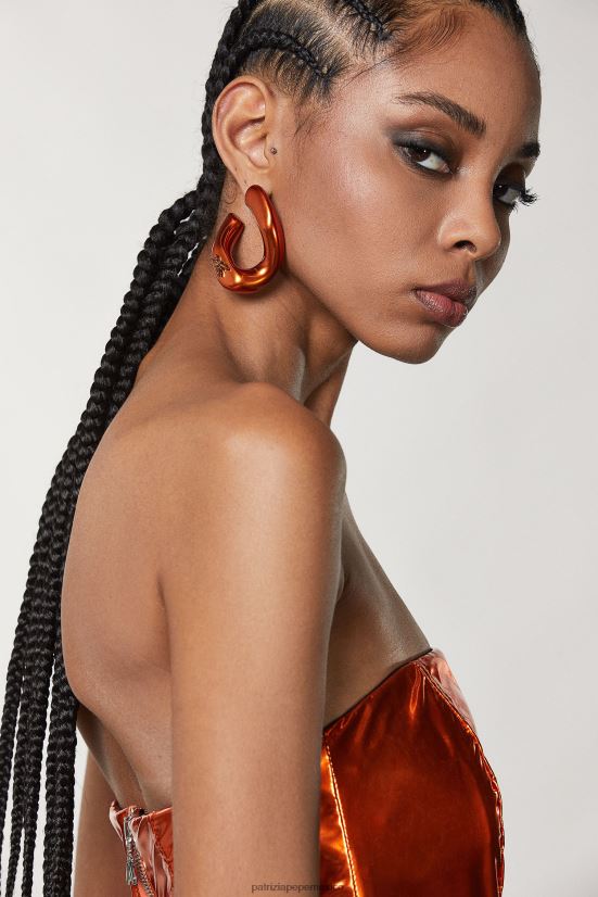 accesorio mx Patrizia Pepe mujer pendientes de mosca coral metalico 66024R901