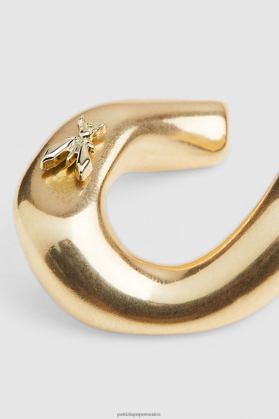 accesorio mx Patrizia Pepe mujer pendientes maxi de cadena oro antiguo 66024R885