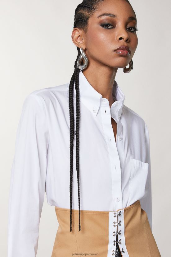 accesorio mx Patrizia Pepe mujer pendientes maxi de cadena plata blanca 66024R890