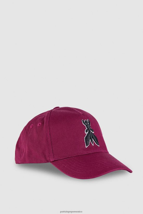 accesorio mx Patrizia Pepe mujer gorra de béisbol volar borgoña 66024R937