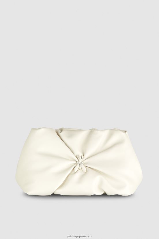 bolsas| mx Patrizia Pepe mujer bolso de mano tipo almohada con mosca mediana blanquecino 66024R801