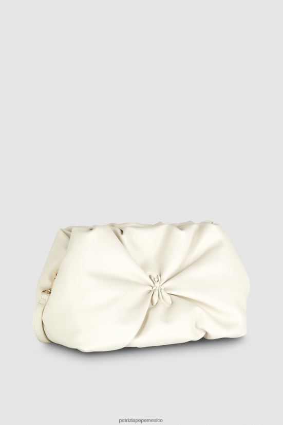 bolsas| mx Patrizia Pepe mujer bolso de mano tipo almohada con mosca mediana blanquecino 66024R801