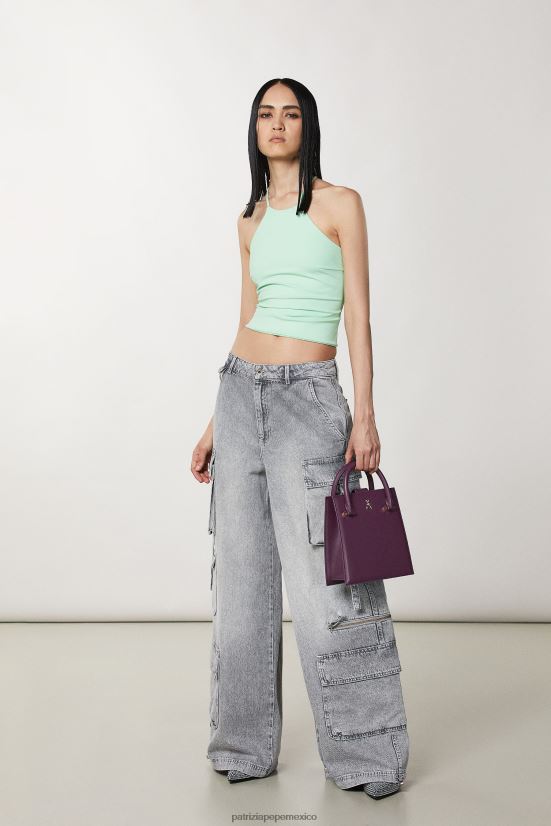 bolsas| mx Patrizia Pepe mujer bolso con correa para el hombro morado futurista 66024R756