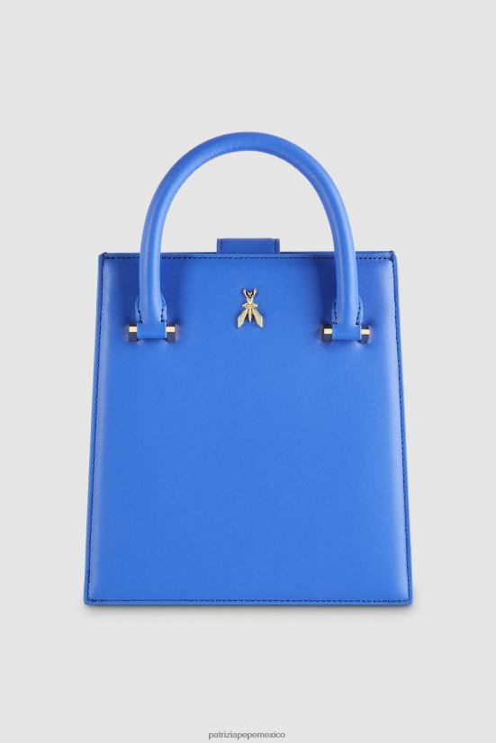 bolsas| mx Patrizia Pepe mujer bolso con correa para el hombro rayo azul 66024R717