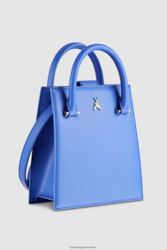 bolsas| mx Patrizia Pepe mujer bolso con correa para el hombro rayo azul 66024R717
