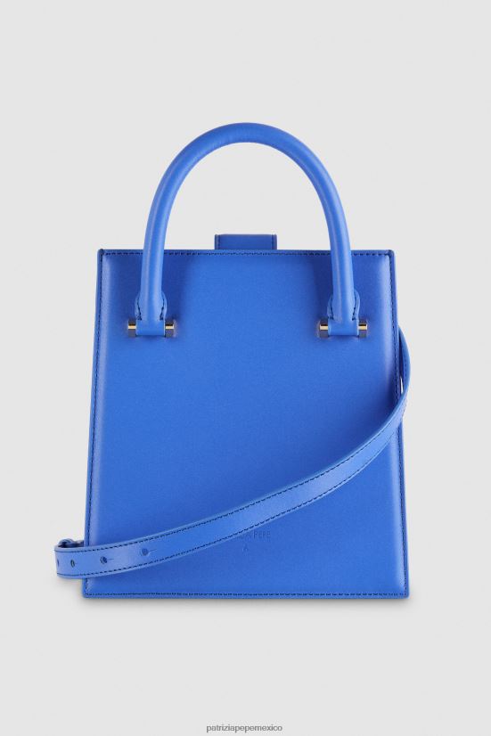 bolsas| mx Patrizia Pepe mujer bolso con correa para el hombro rayo azul 66024R717