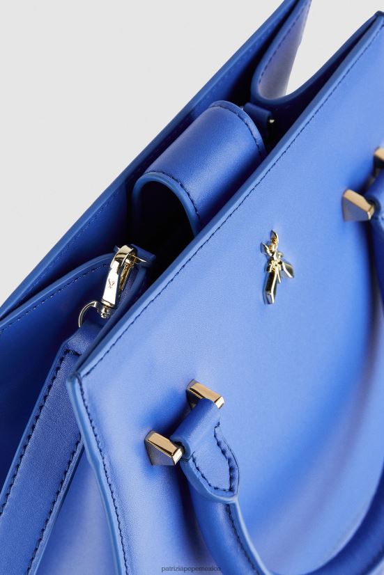 bolsas| mx Patrizia Pepe mujer bolso con correa para el hombro rayo azul 66024R717