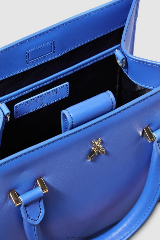 bolsas| mx Patrizia Pepe mujer bolso con correa para el hombro rayo azul 66024R717