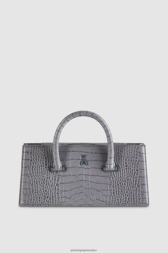 bolsas| mx Patrizia Pepe mujer mosca con estampado de cocodrilo bamby gris monocromático 66024R763