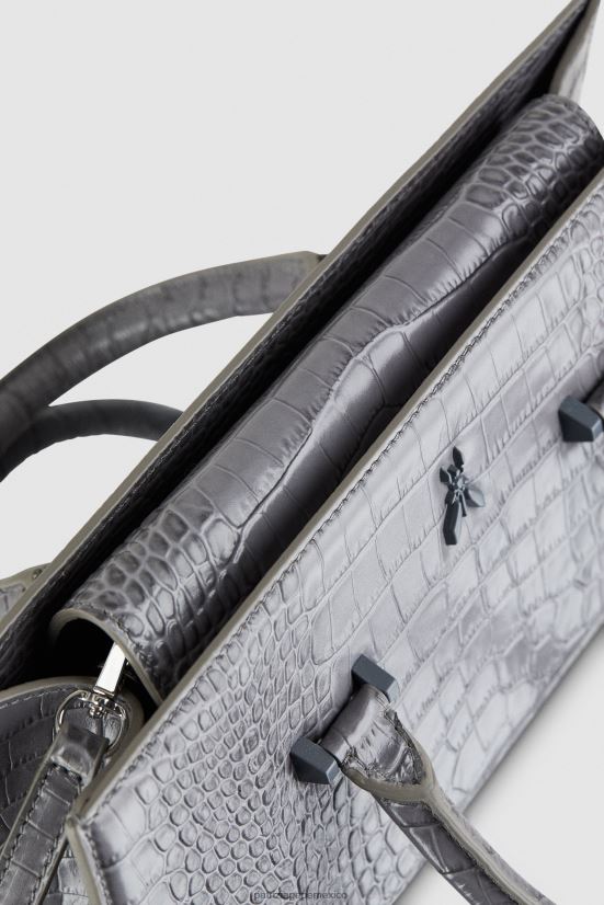 bolsas| mx Patrizia Pepe mujer mosca con estampado de cocodrilo bamby gris monocromático 66024R763