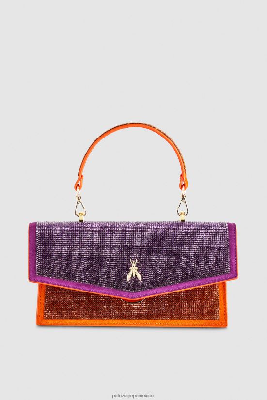 bolsas| mx Patrizia Pepe mujer mosca de diamantes de imitación bamby strass fucsia y naranja 66024R735