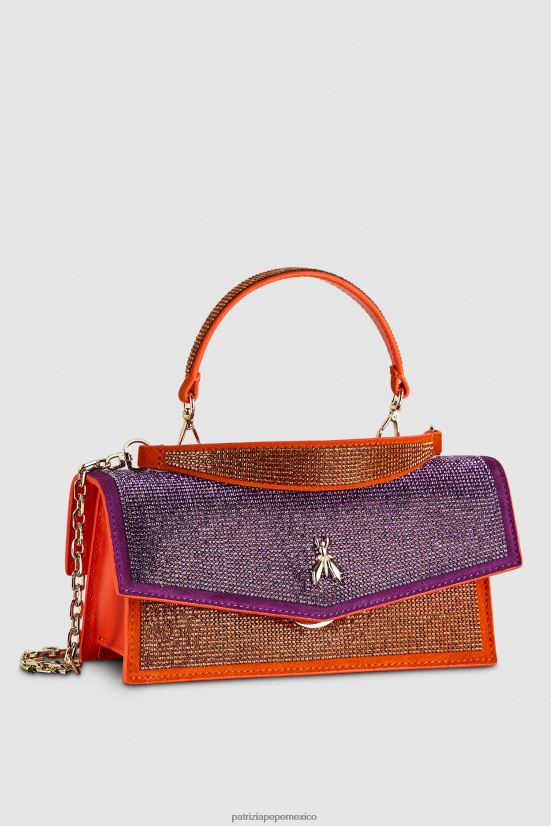 bolsas| mx Patrizia Pepe mujer mosca de diamantes de imitación bamby strass fucsia y naranja 66024R735