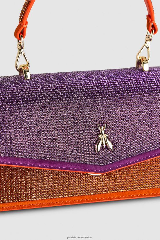 bolsas| mx Patrizia Pepe mujer mosca de diamantes de imitación bamby strass fucsia y naranja 66024R735
