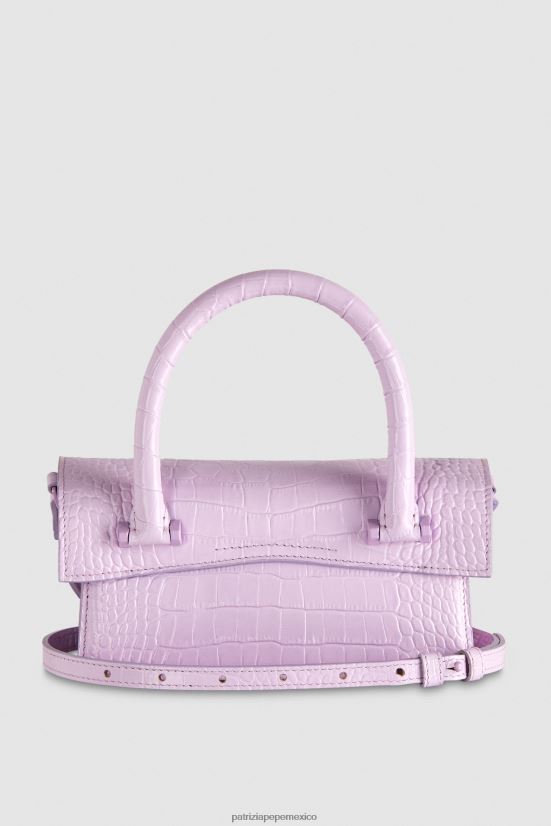 bolsas| mx Patrizia Pepe mujer volar bamby croco lila monocromática 66024R749