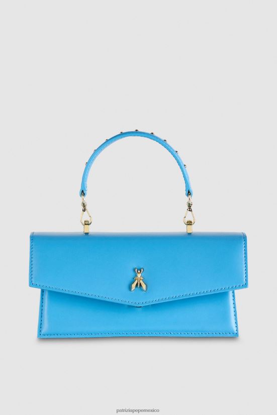 bolsas| mx Patrizia Pepe mujer volar bebé de cuero azur 66024R720