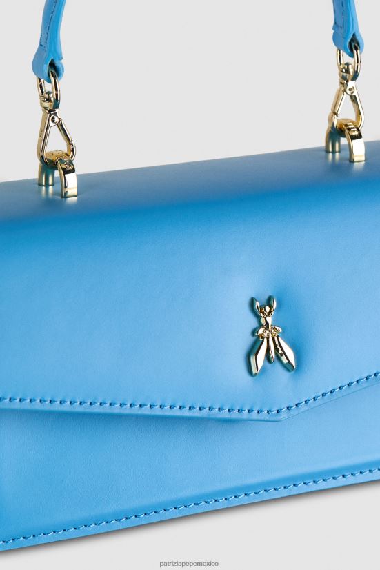 bolsas| mx Patrizia Pepe mujer volar bebé de cuero azur 66024R720