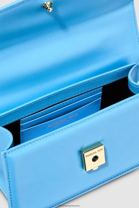 bolsas| mx Patrizia Pepe mujer volar bebé de cuero azur 66024R720