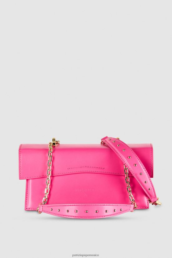 bolsas| mx Patrizia Pepe mujer volar bebé de cuero fucsia fresca 66024R733