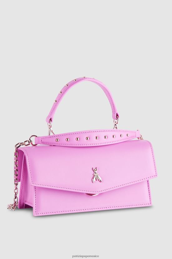 bolsas| mx Patrizia Pepe mujer volar bebé de cuero malva virtual 66024R732