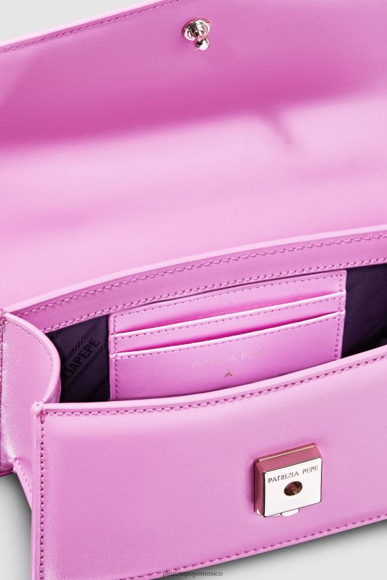 bolsas| mx Patrizia Pepe mujer volar bebé de cuero malva virtual 66024R732