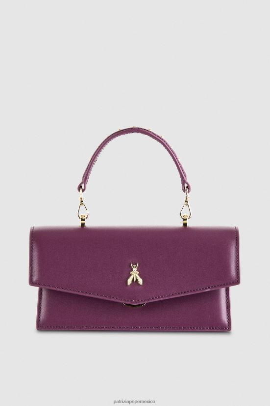 bolsas| mx Patrizia Pepe mujer volar bebé de cuero morado futurista 66024R729