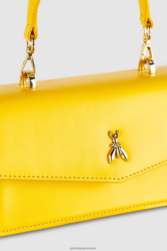 bolsas| mx Patrizia Pepe mujer volar bebé de cuero plátano amarillo 66024R736