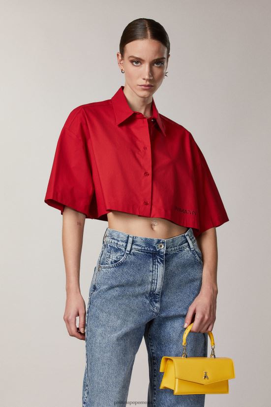 bolsas| mx Patrizia Pepe mujer volar bebé de cuero plátano amarillo 66024R736