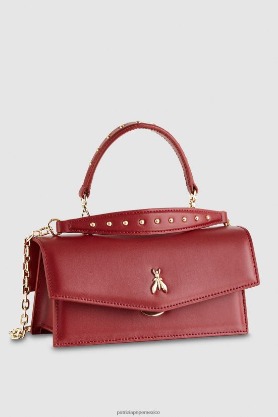 bolsas| mx Patrizia Pepe mujer volar bebé de cuero rojo marciano 66024R728