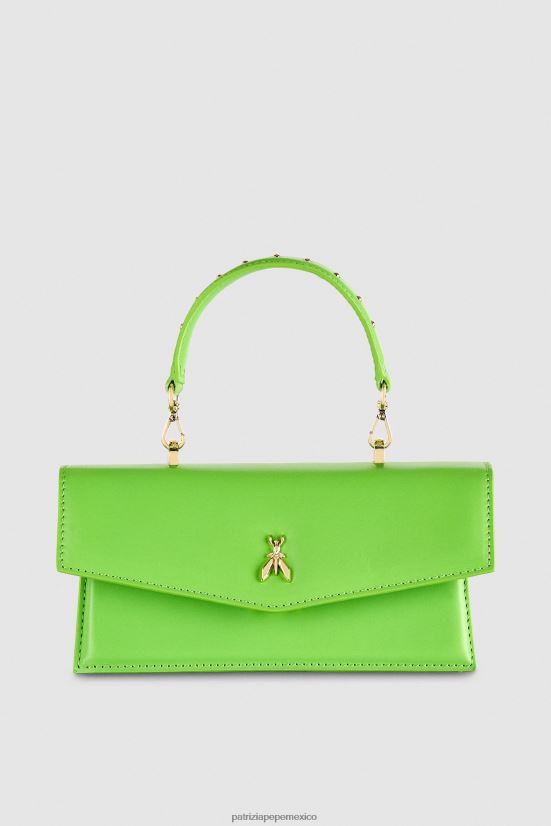 bolsas| mx Patrizia Pepe mujer volar bebé de cuero verde vivo 66024R738