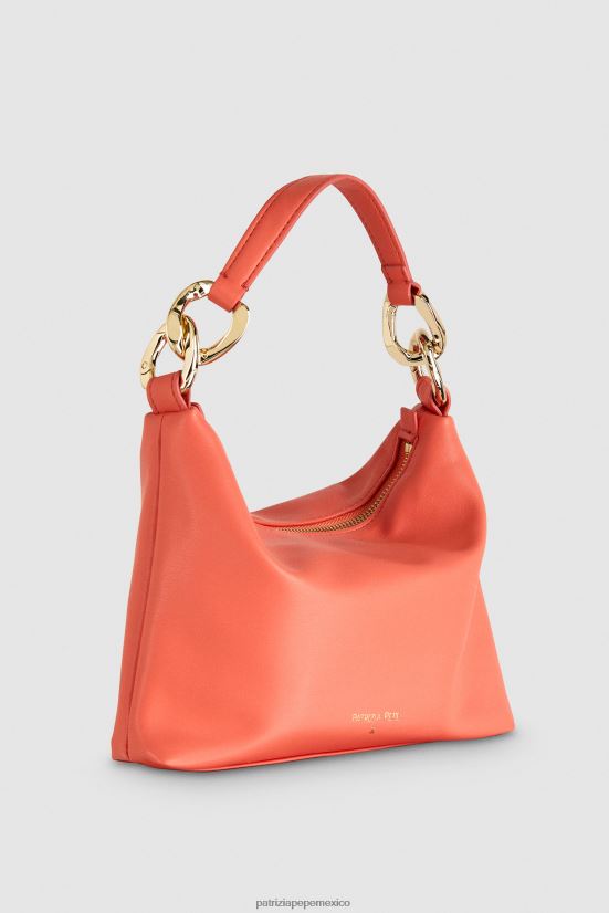 bolsas| mx Patrizia Pepe mujer elegante bolso hobo pequeño Durazno jugoso 66024R807