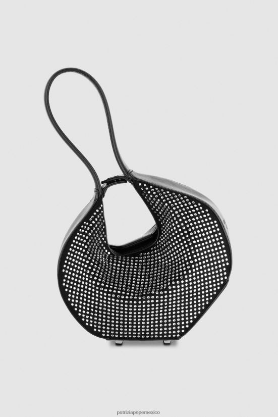 bolsas| mx Patrizia Pepe mujer bolso con brazalete de diamantes de imitación Nerón 66024R764