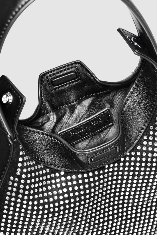 bolsas| mx Patrizia Pepe mujer bolso con brazalete de diamantes de imitación Nerón 66024R764