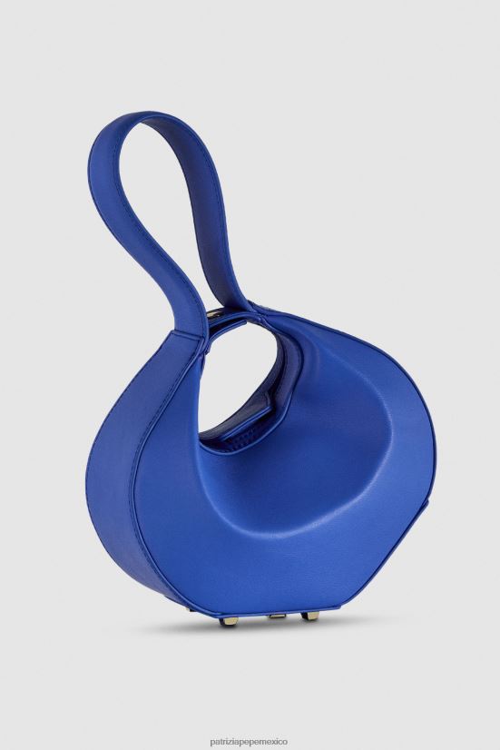 bolsas| mx Patrizia Pepe mujer bolso estilo hobo pequeño rayo azul 66024R716