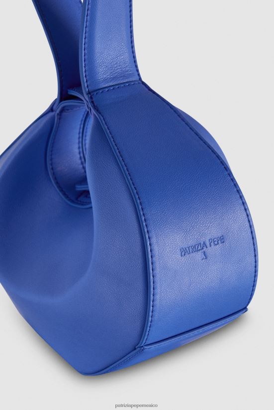 bolsas| mx Patrizia Pepe mujer bolso estilo hobo pequeño rayo azul 66024R716