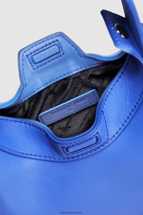 bolsas| mx Patrizia Pepe mujer bolso estilo hobo pequeño rayo azul 66024R716