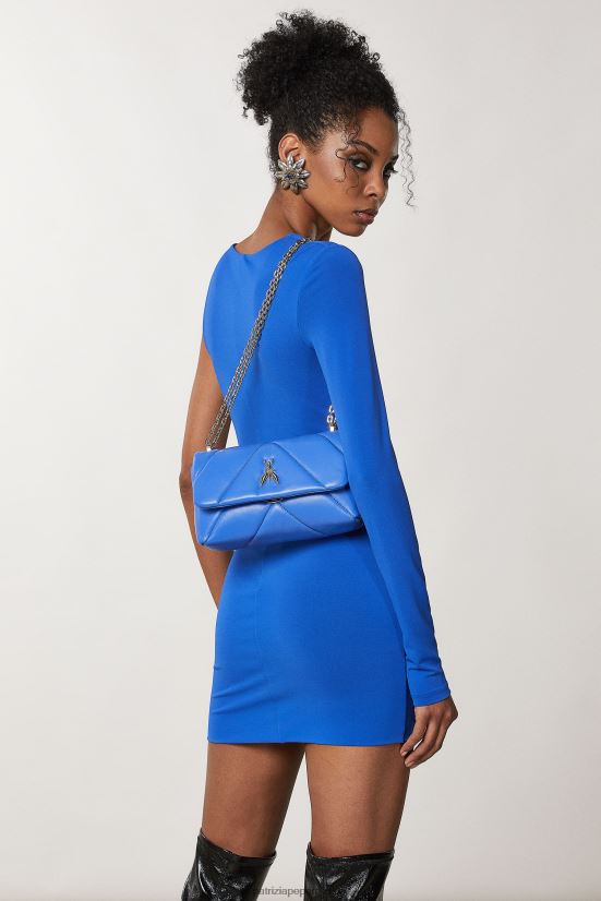 bolsas| mx Patrizia Pepe mujer bandolera acolchada mediana rayo azul 66024R719
