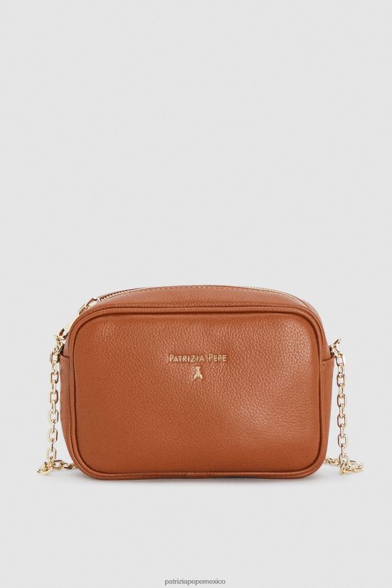 bolsas| mx Patrizia Pepe mujer bandolera pequeña con estuche para cámara nueva cuio 66024R825